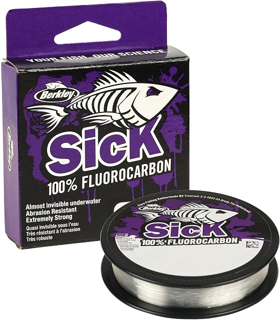 Materiale per terminali Berkley Sick Fluorocarbon trasparente, bobina da 50 m