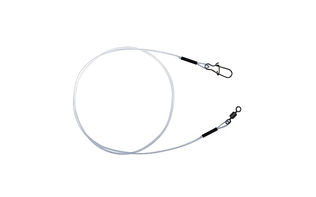 Terminale da luccio in fluorocarbon trasparente PetrisCatch con girella e clip